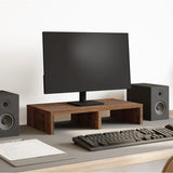 Vidaxl monitorstandaard 50x27x10 cm bewerkt hout bruin eikenkleurig - afbeelding 1