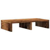 Vidaxl monitorstandaard 50x27x10 cm bewerkt hout oud houtkleurig - afbeelding 2