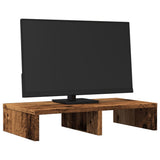 Vidaxl monitorstandaard 50x27x10 cm bewerkt hout oud houtkleurig - afbeelding 3