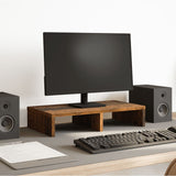 Vidaxl monitorstandaard 50x27x10 cm bewerkt hout oud houtkleurig - afbeelding 1
