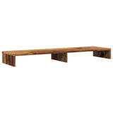 Vidaxl monitorstandaard 100x27x10 cm bewerkt hout oud houtkleurig - afbeelding 2