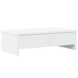 Vidaxl monitorstandaard met lades 50x27x15 cm bewerkt hout wit - afbeelding 2