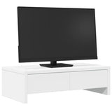Vidaxl monitorstandaard met lades 50x27x15 cm bewerkt hout wit - afbeelding 3