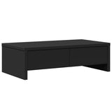 Vidaxl monitorstandaard met lades 50x27x15 cm bewerkt hout zwart - afbeelding 2