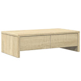 Vidaxl monitorstandaard met lades 50x27x15 cm hout sonoma eikenkleur - afbeelding 2