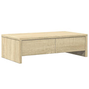 Vidaxl monitorstandaard met lades 50x27x15 cm hout sonoma eikenkleur - afbeelding 2