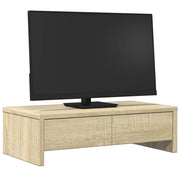 Vidaxl monitorstandaard met lades 50x27x15 cm hout sonoma eikenkleur - afbeelding 3