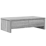 Vidaxl monitorstandaard met lades 50x27x15 cm hout grijs sonoma eiken - afbeelding 2