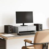 Vidaxl monitorstandaard met lades 50x27x15 cm hout grijs sonoma eiken - afbeelding 1