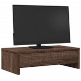 Vidaxl monitorstandaard met lades 50x27x15 cm hout bruin eikenkleurig - afbeelding 3
