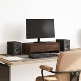 Vidaxl monitorstandaard met lades 50x27x15 cm hout bruin eikenkleurig - afbeelding 1