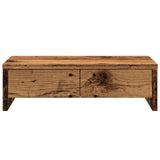 Vidaxl monitorstandaard met lades 50x27x15 cm bewerkt hout oud hout - afbeelding 3