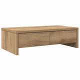 Vidaxl monitorstandaard met lades 50x27x15 cm hout artisanaal eiken - afbeelding 2