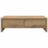 Vidaxl monitorstandaard met lades 50x27x15 cm hout artisanaal eiken - afbeelding 3