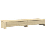 Vidaxl monitorstandaard met lades sonoma eiken 100x27x15 cm bewerkt hout - afbeelding 2