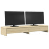 Vidaxl monitorstandaard met lades sonoma eiken 100x27x15 cm bewerkt hout