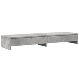 Vidaxl monitorstandaard met lades 100x27x15 cm bewerkt hout betongrijs - afbeelding 2