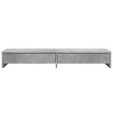 Vidaxl monitorstandaard met lades 100x27x15 cm bewerkt hout betongrijs - afbeelding 3