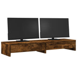 Vidaxl monitorstandaard met lades 100x27x15 cm hout gerookt eikenkleur - afbeelding 3