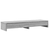 Vidaxl monitorstandaard met lades 100x27x15 cm hout grijs sonoma eiken - afbeelding 2