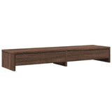 Vidaxl monitorstandaard met lades 100x27x15 cm hout bruin eikenkleur - afbeelding 2
