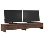 Vidaxl monitorstandaard met lades 100x27x15 cm hout bruin eikenkleur - afbeelding 3