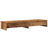 Vidaxl monitorstandaard met lades 100x27x15 cm hout oud houtkleurig - afbeelding 2