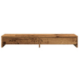 Vidaxl monitorstandaard met lades 100x27x15 cm hout oud houtkleurig - afbeelding 3