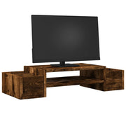 Vidaxl monitorstandaard opbergruimte 70x27x15 cm hout gerookt eiken - afbeelding 3