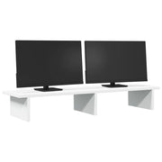 Vidaxl monitorstandaard 100x27x15 cm bewerkt hout wit - afbeelding 3