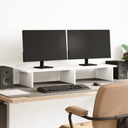 Vidaxl monitorstandaard 100x27x15 cm bewerkt hout wit - afbeelding 1
