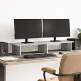 Vidaxl monitorstandaard 100x27x15 cm bewerkt hout betongrijs - afbeelding 1