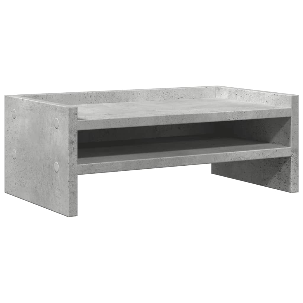 Vidaxl monitorstandaard 42x24x16 cm bewerkt hout betongrijs