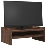 Vidaxl monitorstandaard 42x24x16 cm bewerkt hout bruin eikenkleurig - afbeelding 3