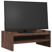 Vidaxl monitorstandaard 42x24x16 cm bewerkt hout bruin eikenkleurig - afbeelding 3