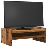 Vidaxl monitorstandaard 42x24x16 cm bewerkt hout oud houtkleurig - afbeelding 3