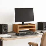 Vidaxl monitorstandaard 42x24x16 cm bewerkt hout artisanaal eikenkleur - afbeelding 1
