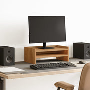 Vidaxl monitorstandaard 42x24x16 cm bewerkt hout artisanaal eikenkleur - afbeelding 1