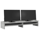 Vidaxl monitorstandaard 100x24x16 cm bewerkt hout betongrijs - afbeelding 3