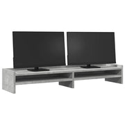 Vidaxl monitorstandaard 100x24x16 cm bewerkt hout betongrijs - afbeelding 3