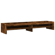 Vidaxl monitorstandaard 100x24x16 cm bewerkt hout gerookt eikenkleurig - afbeelding 2