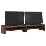 Vidaxl monitorstandaard 100x24x16 cm bewerkt hout bruin eikenkleurig - afbeelding 3