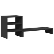 Vidaxl monitorstandaard met bureau-organizer bewerkt hout zwart - afbeelding 2