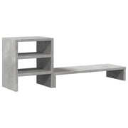 Vidaxl monitorstandaard met bureau-organizer bewerkt hout betongrijs - afbeelding 2