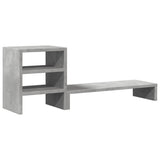 Vidaxl monitorstandaard met bureau-organizer bewerkt hout betongrijs - afbeelding 2