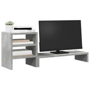 Vidaxl monitorstandaard met bureau-organizer bewerkt hout betongrijs - afbeelding 3