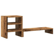 Vidaxl monitorstandaard met bureau-organizer hout oud houtkleurig - afbeelding 2