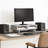 Vidaxl monitorstandaard 50x27x15 cm bewerkt hout grijs sonoma eiken - afbeelding 1