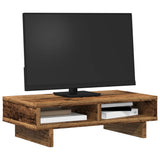 Vidaxl monitorstandaard 50x27x15 cm bewerkt hout oud houtkleurig - afbeelding 3