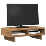 Vidaxl monitorstandaard 50x27x15 cm bewerkt hout artisanaal eikenkleur - afbeelding 3